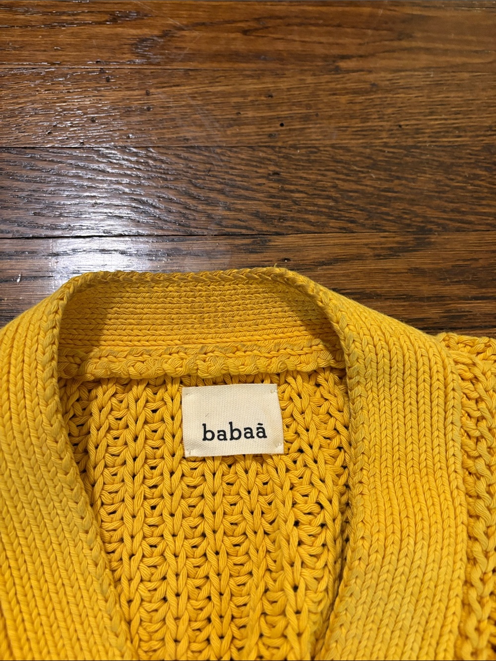 Babaa cardigan No18 in Yolk - Picture 3 of 6